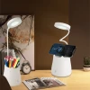 Charging eye-protecting desk lamp, pen holder lamp, mobile phone stand, student reading lamp, charging desk, dormitory bed book lamp details Picture